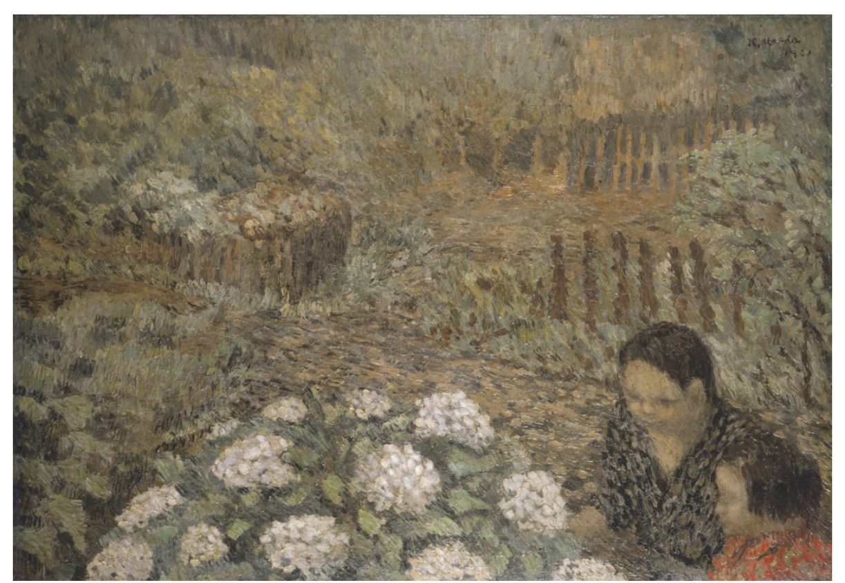 前田寛治《花と子供等》